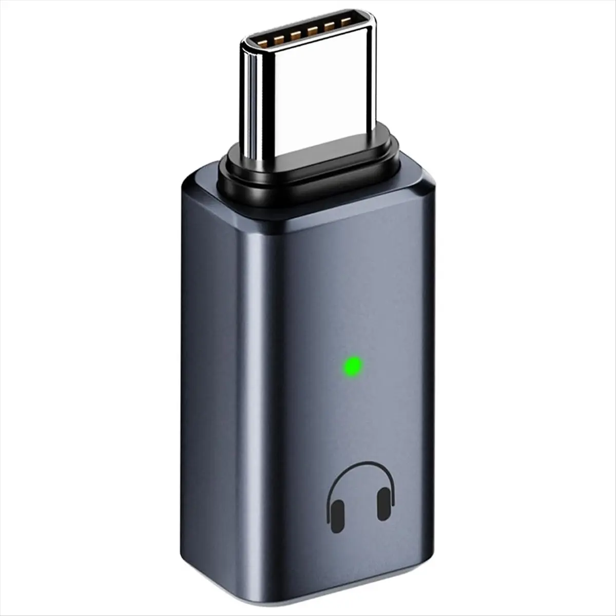 Winter Essential USB-C Male to Female Audio Adapter, USB Type C to for Interface Headphone Converter for 15/15 Plus Gray
