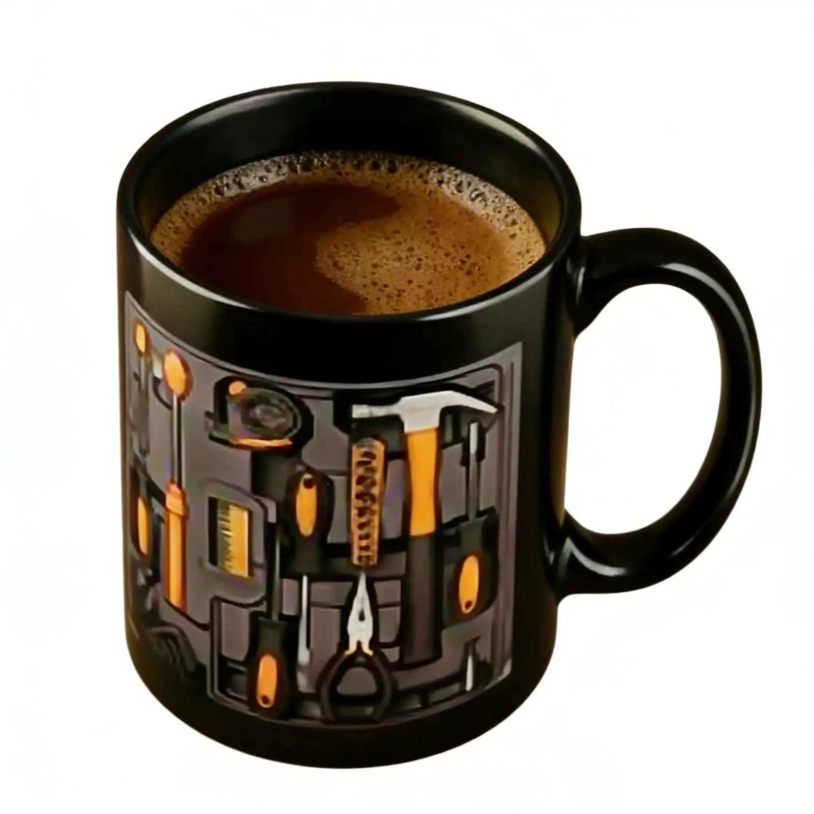 Kaffeetasse, 11 Unzen, Mechaniker-Werkzeug-Design, Tee-Trinkgeschirr, Latte-Tassen mit Griff für Ehemann, Kaffee, Tee, Milch, Getränke, Zuhause, Küche, Café