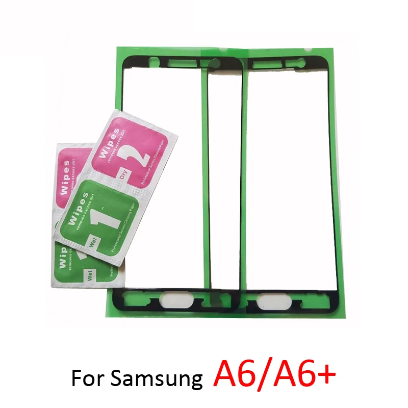 2pcs/lot For Samsung Galaxy A6 2018 A600 A600F A6 Plus A6+ A605F A605 Phone LCD Housing Frame Pre-Cut Adhesive Sticker Glue