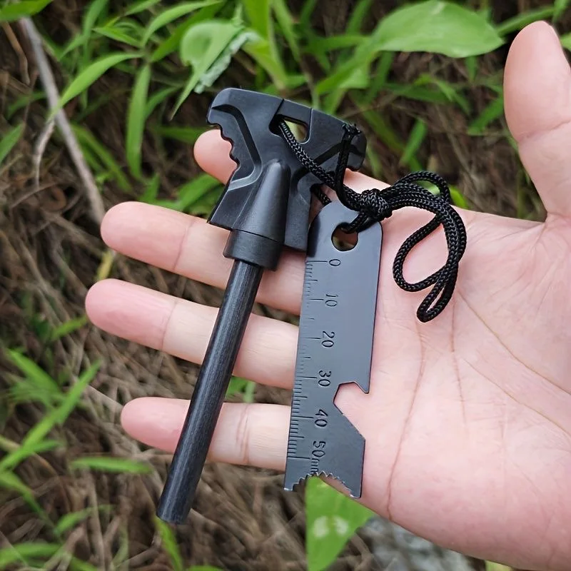 

Outdoor Multifunctional Camping Ignition Stick Portable Bottle Opener Lighter Outdoor Survival Magnesium Rod with Scraper Tool