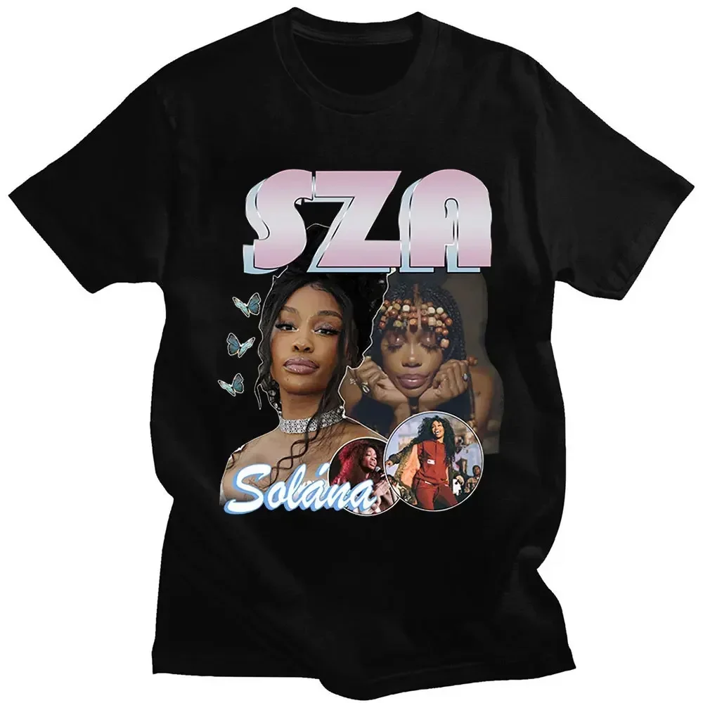 Rapper SZA CTRL X SOS Album Print T Shirt Women Vintage Punk Hip Hop Harajuku Girl\'s TShirt Fashion Casual T-Shirt Female Top