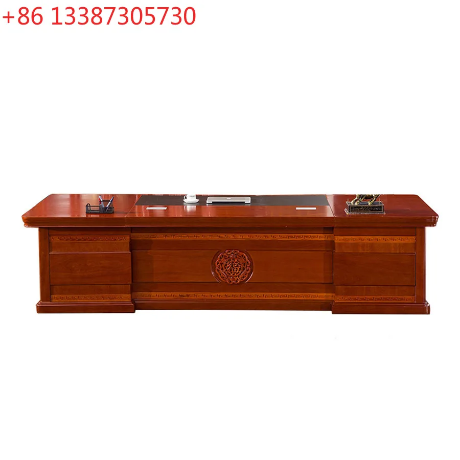 

Modern simple desk boss table manager desk simple desk solid wood leather