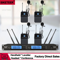 Professional UHF wireless microphone full metal shell handheld lavalier microphone suitable for wedding stage microphone