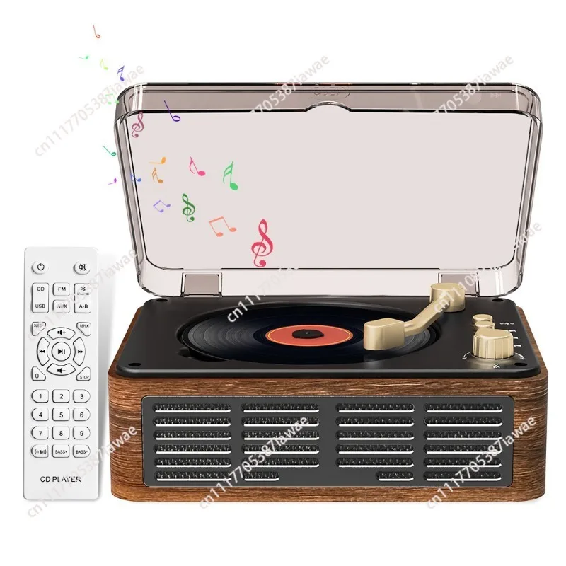 Retro CD Player Bluetooth Speaker Portable HiFi Music Album Disc Player Audio Device Birthday Gift for Music Lovers Home Travel