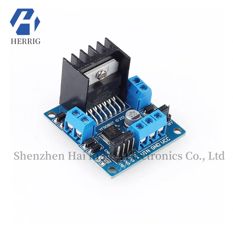 

L298N motor driver module car motor drive H-bridge intelligent vehicle driving module motor drive