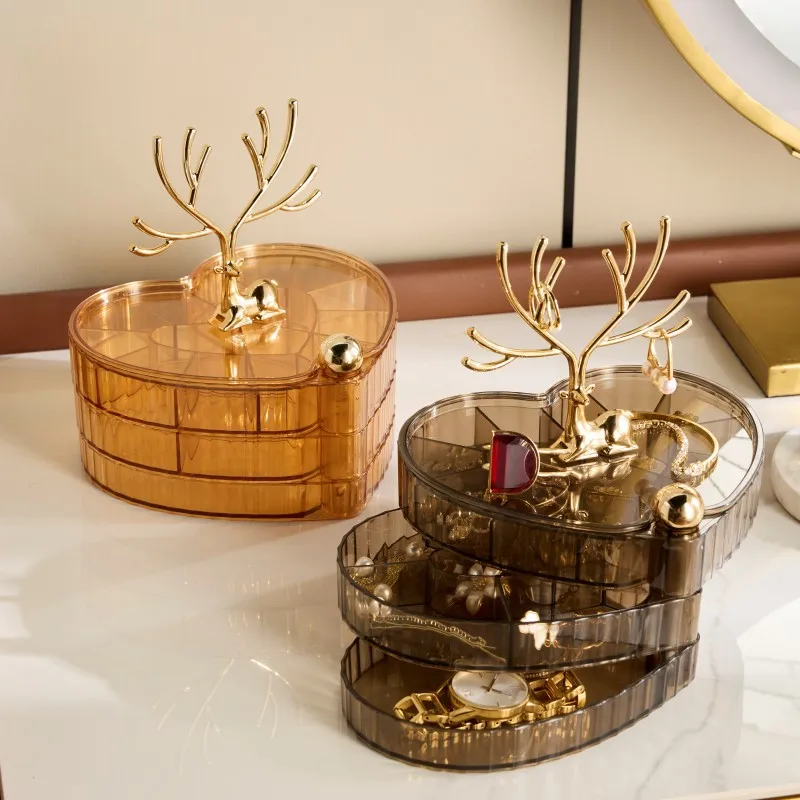 

Jewelry Display Stand Creative Deer Storage Racks Cases Earrings Necklace Ring Bracelet Jewelry Organizer Holder Make Up Decor