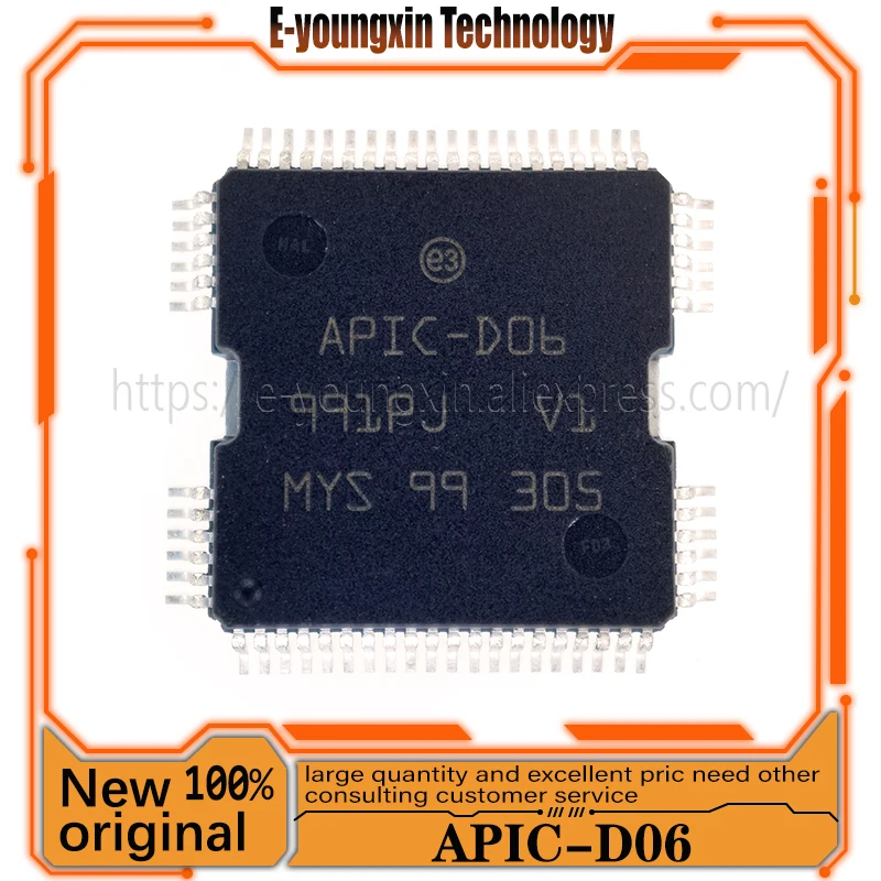 1-10PCS APIC-D06 APIC D06 Computer Injector Control Driver Module Chip IC QFP64 For Renault Koleos Automotive Engine