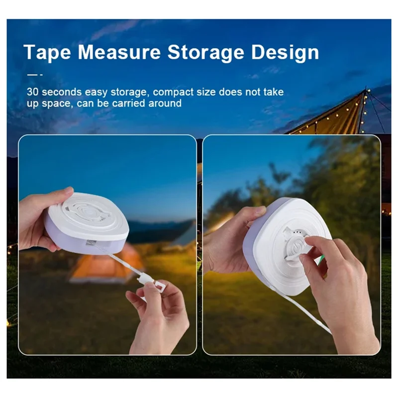 

AT05-Nachtlampje LED Night Light Smart APP RGB Camping String Lights Outdoor Waterproof Rechargeable Room Atmosphere Lamp 5M