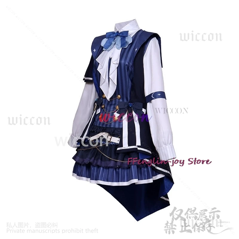 Anime Vtuber Cosplay YouTuber Blanche Fleur disfraz vestido Halloween Lolita gótico traje de vampiro pelucas para mujeres niñas personalizado