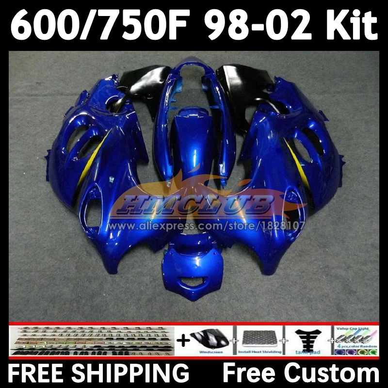 Body For SUZUKI KATANA GSXF 600 750 glossy blue GSXF600 1998 1999 2000 2001 2002 24No.23 GSX750F GSXF750 98 99 00 01 02 Fairing