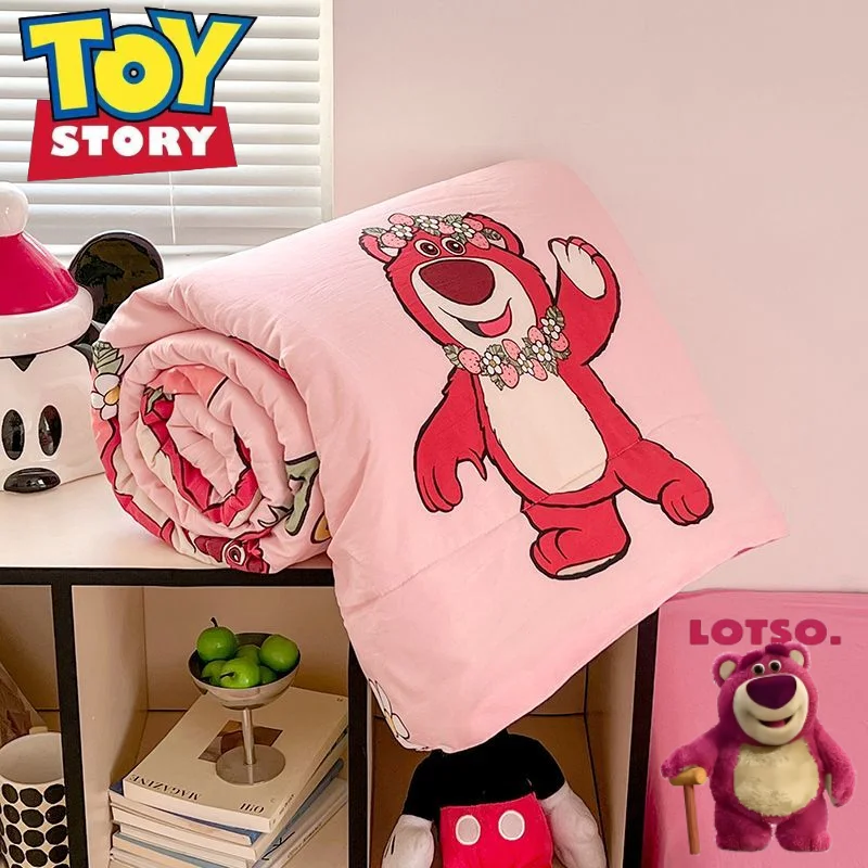 

New Disney Stitch Lotso Alien Mickey Winnie the Pooh Cute Creative Cartoon Print Soft and Skin-Friendly Summer Cool Comforter