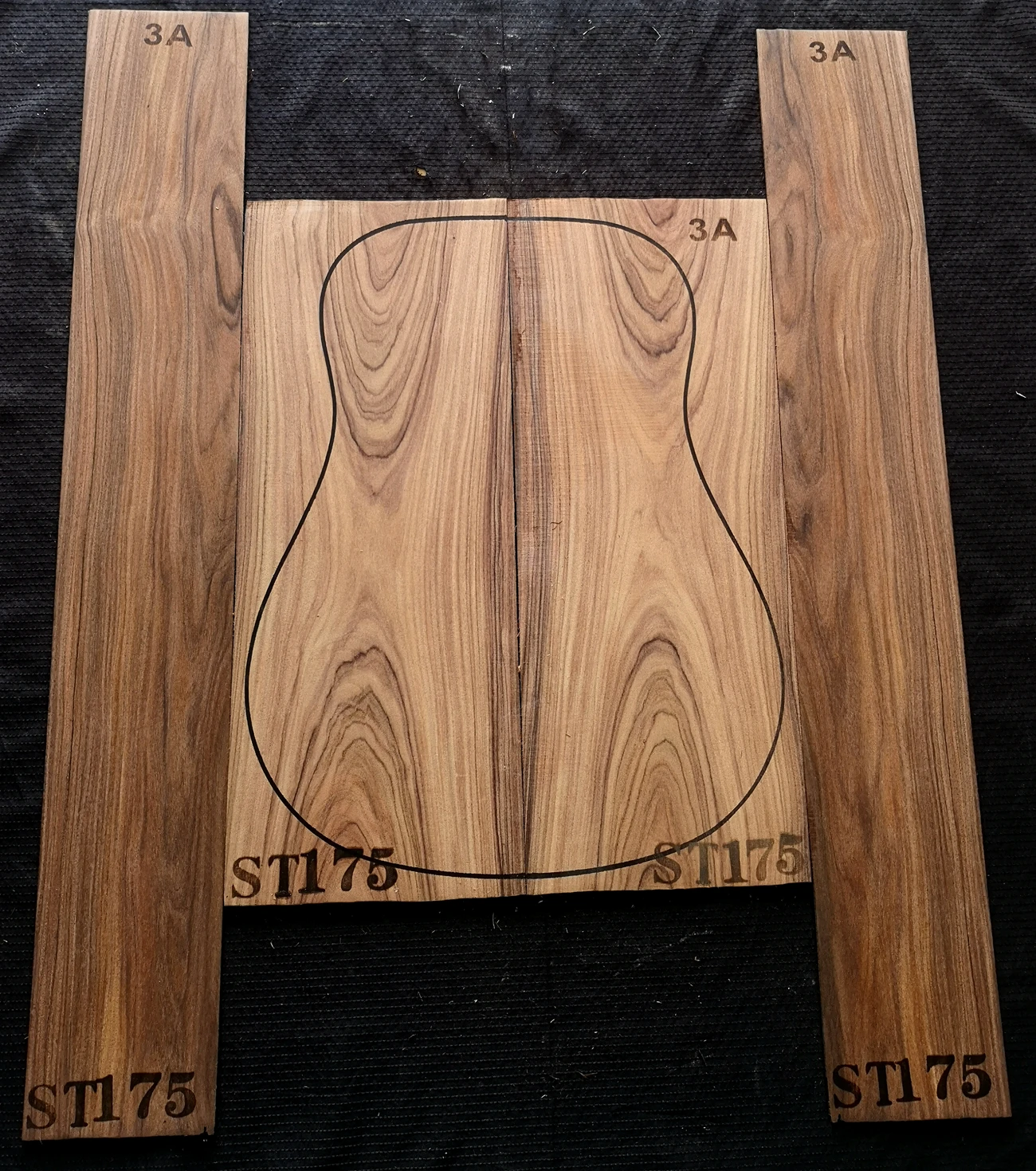 Pao  Ferro SOLIDE  Wood Guitar Back Side board Making Guitar Material parts accessories