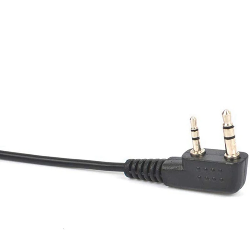 1 PCS Single Wire Earpiece Headset Kit MIC PTT Mic D Shaped 2 Pin Radio Earphone Walkie Talkie Ear Hook