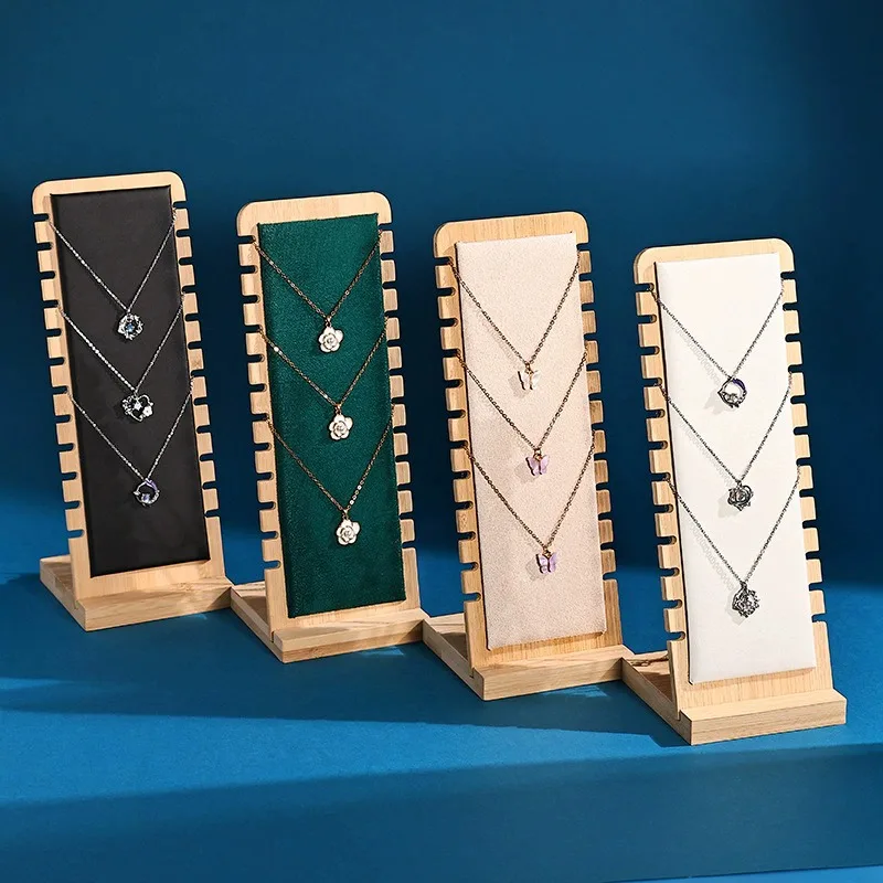

1pcs Solid Wood Jewelry Display Stand for Necklace Bracelet Countertop Organizer, Accessories Showcase Store Stall