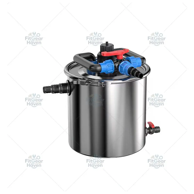 Stainless Steel Fish Pond Filter, Water Circulation System, External Outdoor Hidden Filter Bucket for Fish Pond