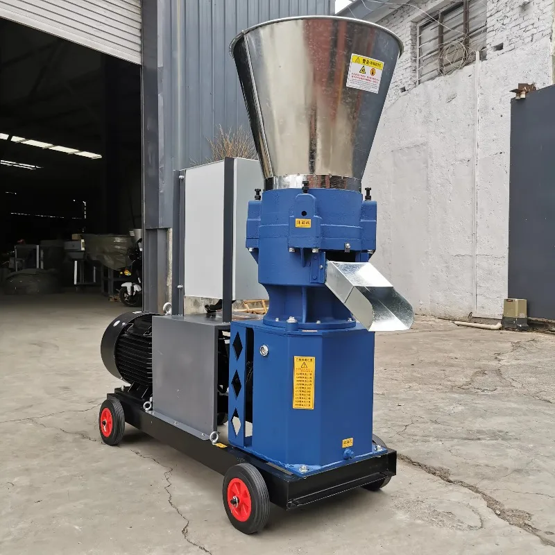 Molino de pellets de madera a pequeña escala, máquina de procesamiento de alimentos, Mini troquel plano, pellets de paja de biomasa, virutas de madera, nueva condición