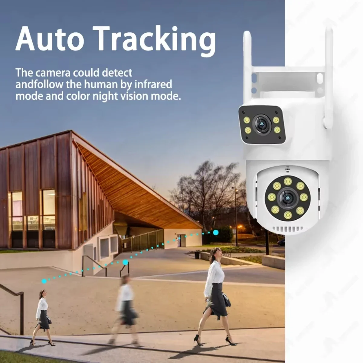 8CH NVR Wireless 8MP WIFI IP Dual Lens Camera Kit Home Security System Surveillance Video Recorder 7 inch LCD Monitor ICsee App
