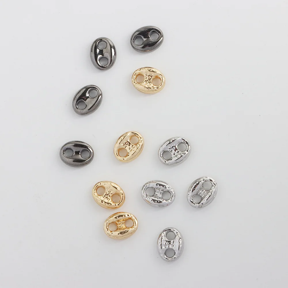 

6 шт. медное покрытие 18 К золото свиной нос соединительные бусины-разделители DIY жемчужное ожерелье аксессуары материалы для изготовления ювелирных изделий оптовая продажа