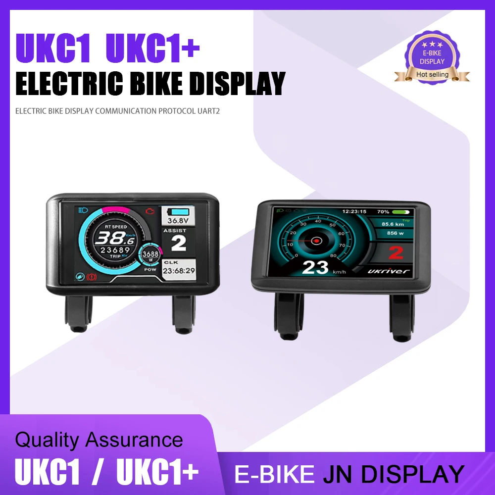 

ЖК-дисплей для электрического велосипеда UKC1/UKC1 +, цветной дисплей 24V36V48V52V60V72V, используется для контроллера протокола UART2