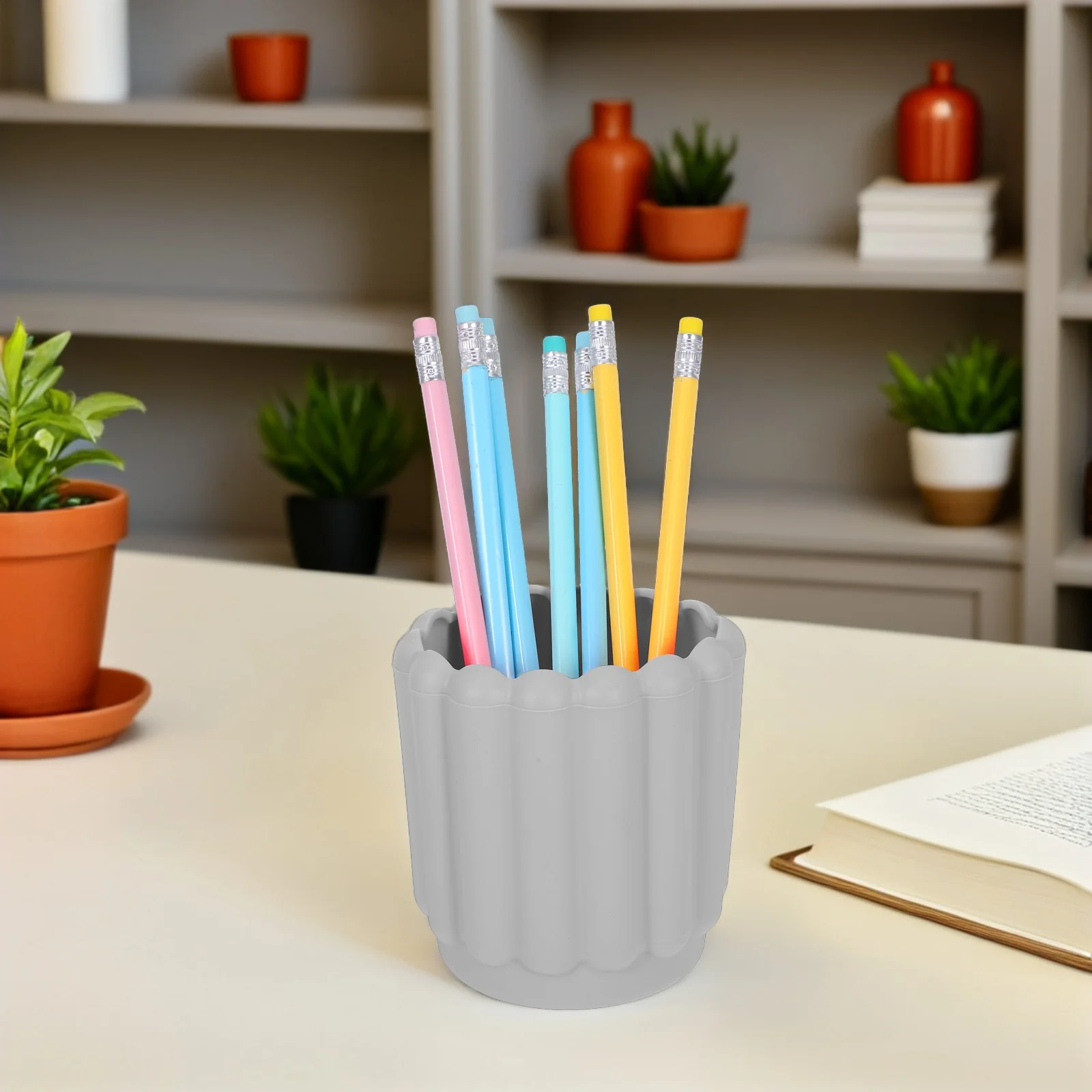 

Silicone Pen Holder: Modern Minimalist Desk Organizer For Pens Pencils Rulers Erasers Keys Makeup Brushes Chopsticks