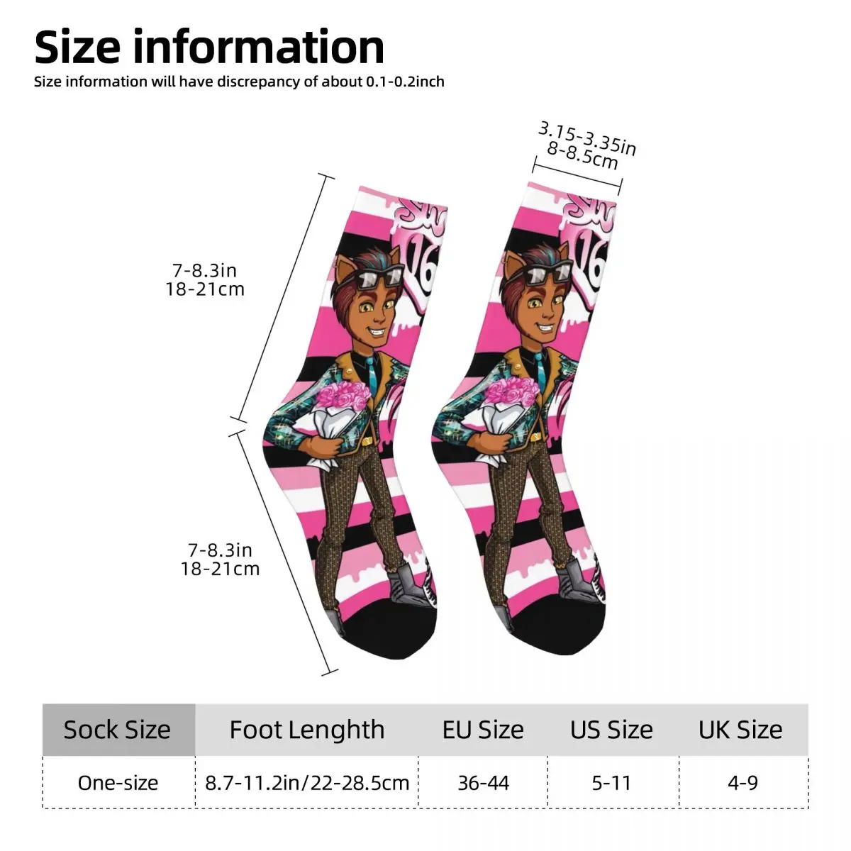 Sweet Kawaii Socks School Cartoon Pattern Socks