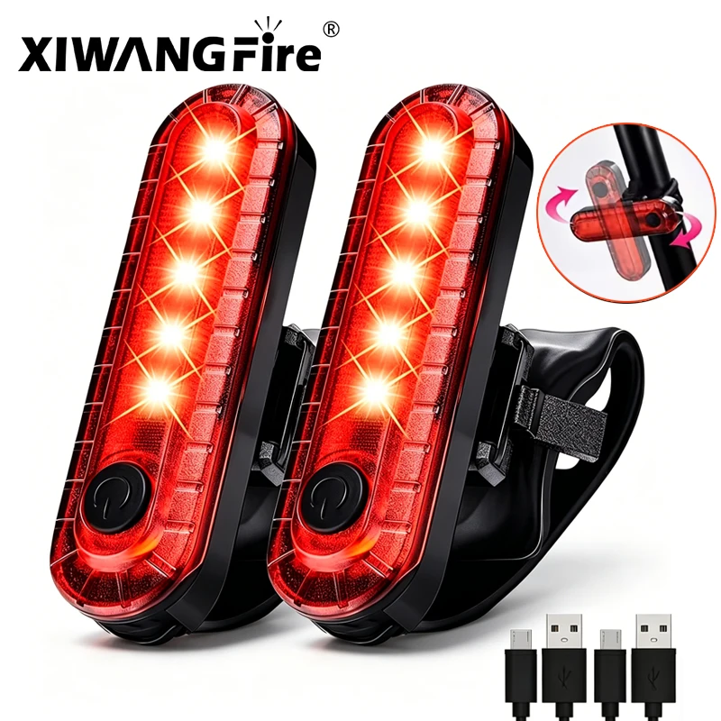 Rear Bike Tail Light USB Rechargeable Ultra Bright Taillight