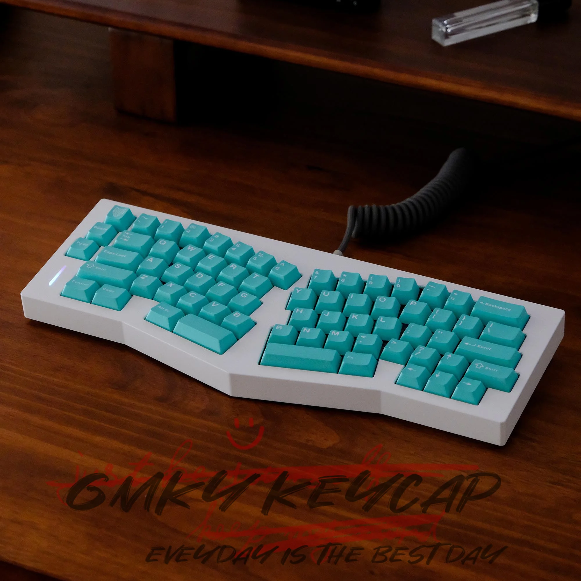 Imagem -04 - Gmky Tiffany 7u Keycaps Perfil Cereja Tiro Duplo Abs Flip Pbt Keycaps Teclado Mecânico Interruptor mx