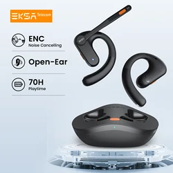 EKSA S30 Open-Ear Wireless Headphones, Air Conduction Bluetooth 5.3 Headset, 4 Mic ENC, 70H Playtime, for Office/Meetings/Music