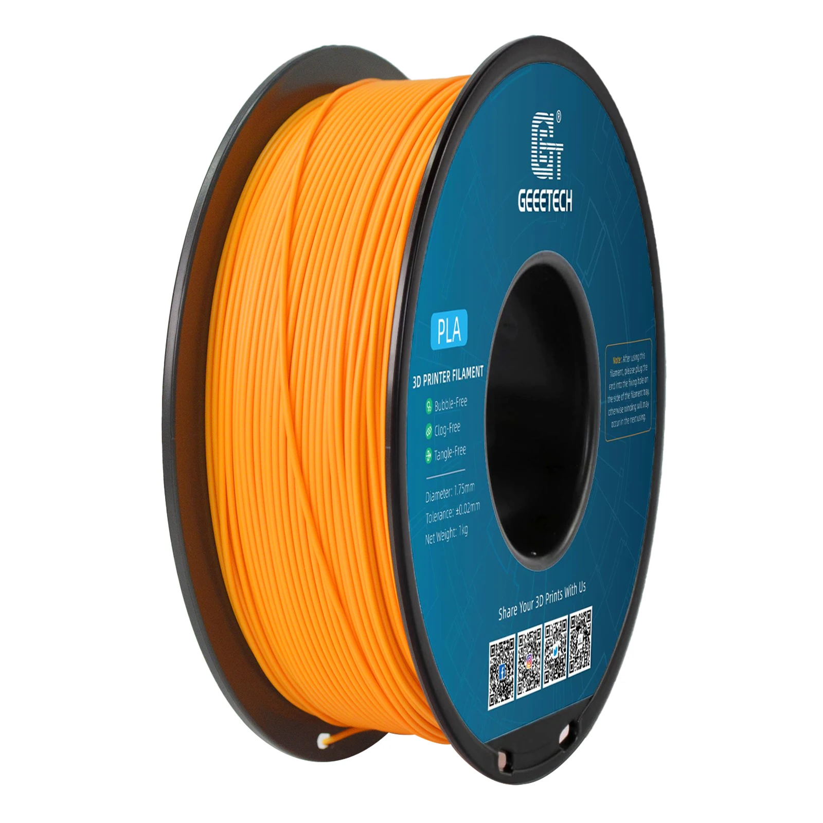 Geeetech 1kg 1.75mm Filament, 3d printer Filament PLA PETG Plastic, Lijnen Netjes, 3d printen draadmaterialen, vacuümverpakking