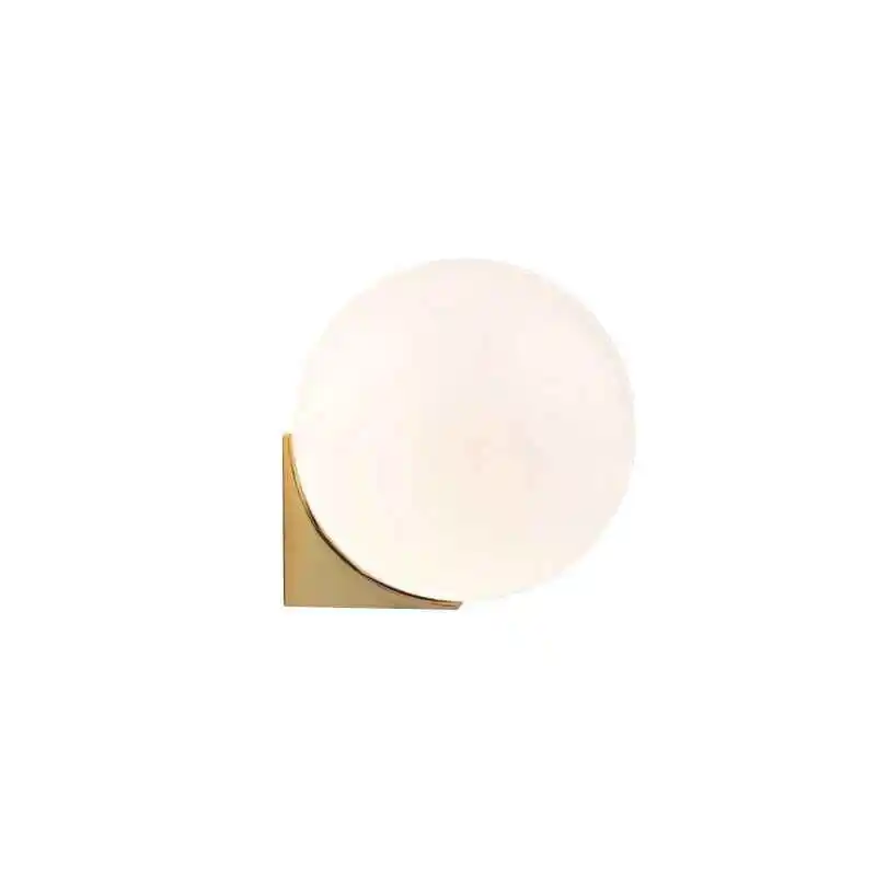 

Modern Round Wall Lights Sconces in Gold Made of Iron and Glass Suitable for Dining Rooms Bedrooms and Corridors