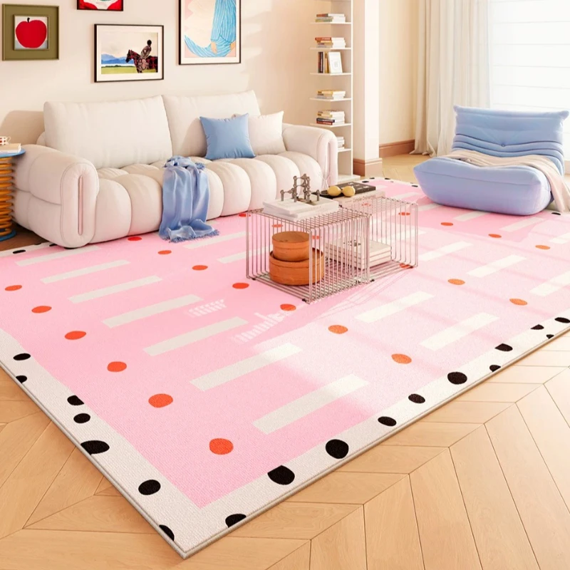 Dopamine Color Bedroom Decor Soft Carpet Large Area Carpets for Living Room Washable Bedside Floor Mat Anti-slip Cloakroom Rug