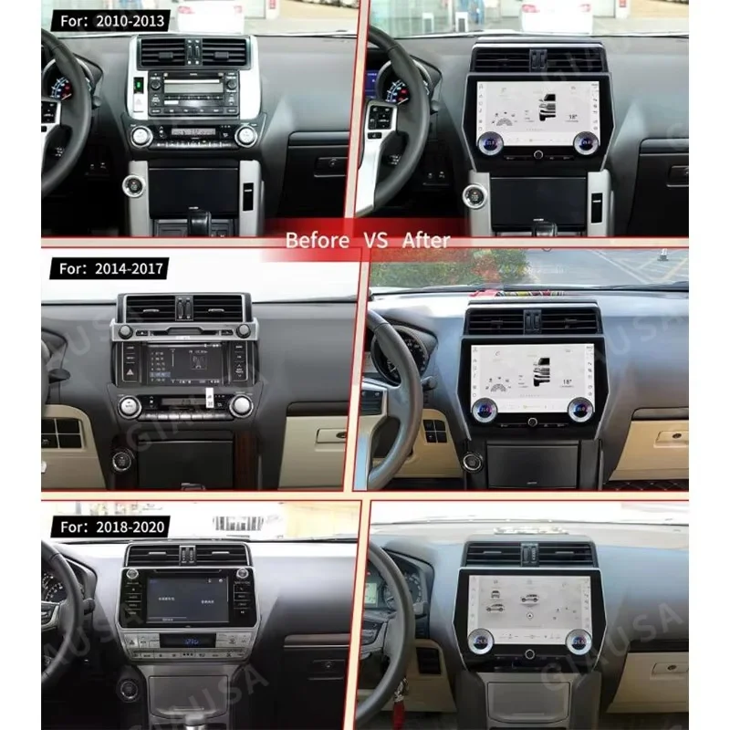 

Автомобильный радиоприемник 11,8 дюйма для Toyota Land Cruiser Prado 150 2009-2013, Android 13, мультимедийный видеоплеер, навигационный стерео GPS