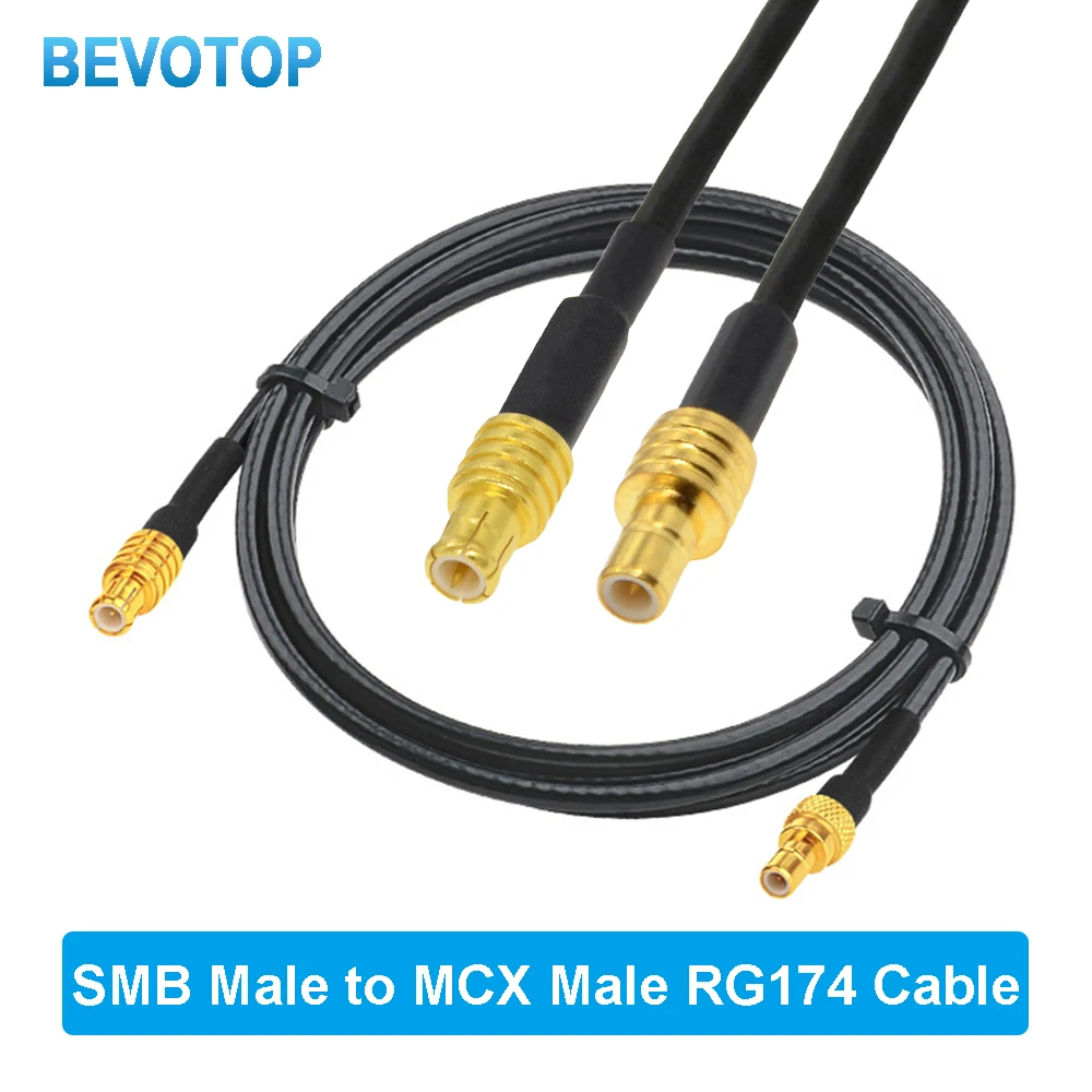1PCS SMB Male to MCX Male RG174 Pigtail Cable Coaxial Jumper Extension Cord for Car Radio DAB Aerial Antenna