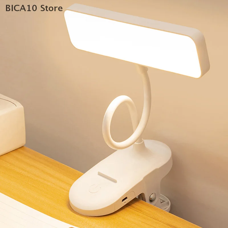 

Book Light 3Colors USB Rechargeable Reading Light Warm Cool White Daylight Portable Flexible Easy Clip Night Reading Lamp