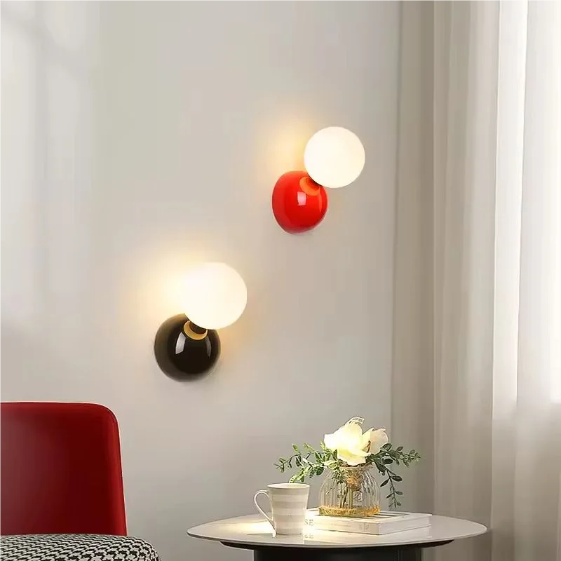 

Modern minimalist creative soy milk oil wind wall lamp for study bedroom living room hallway home decoration lighting wall light