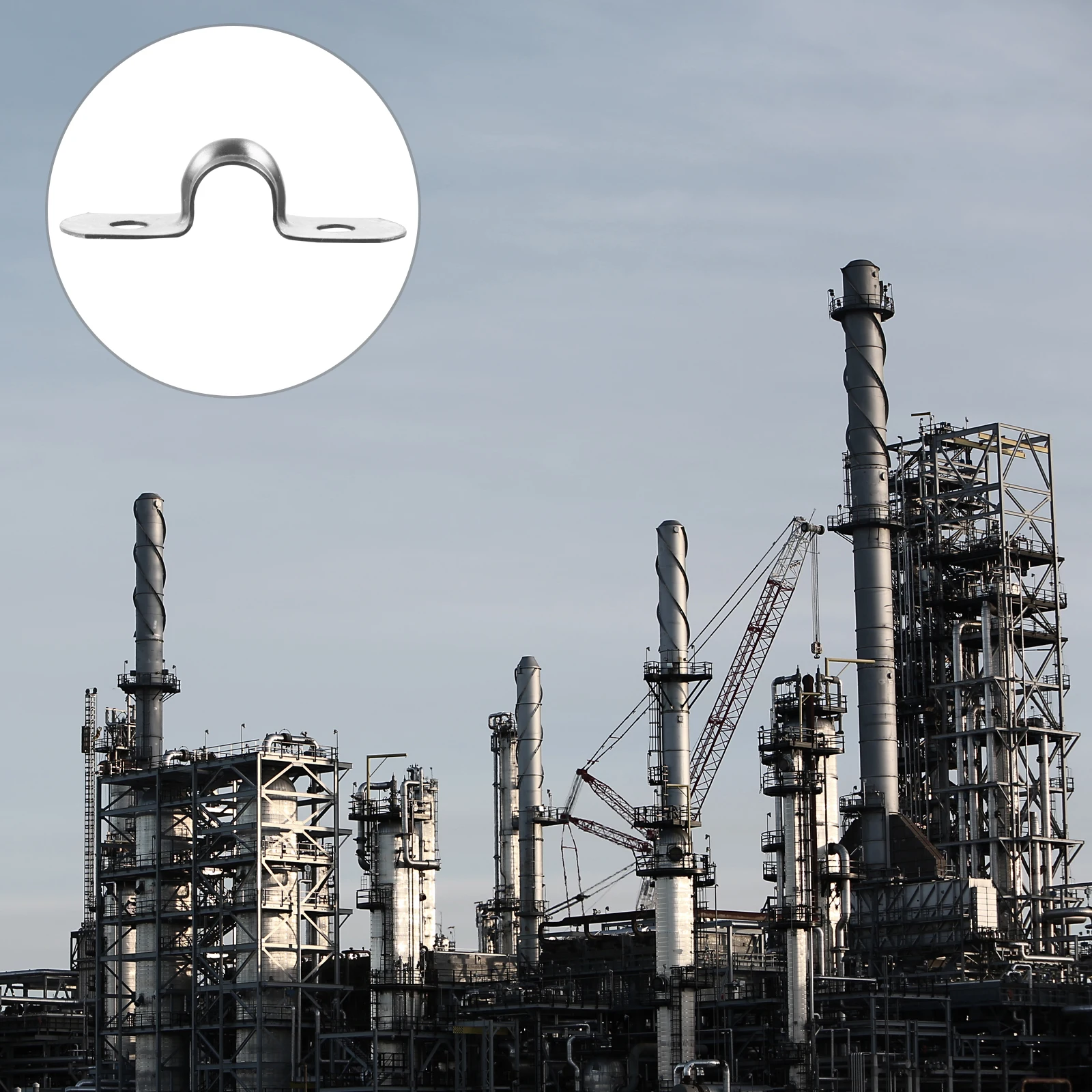 100pcs Stainless Steel Saddle Clamps Rigid Tube Straps U Brackets Pipe Clamps For Hose Fixing Gas Water