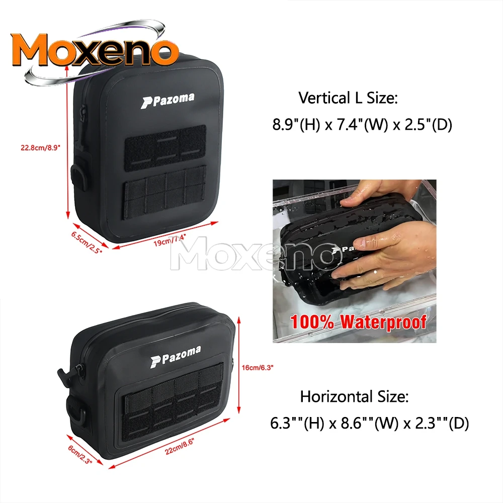Motorcycle Handlebar Bag Sissy Bar Bags Universal Front Handlebar Tool Storage Bag For Harley Sportsters Cruiser Softail Dyna
