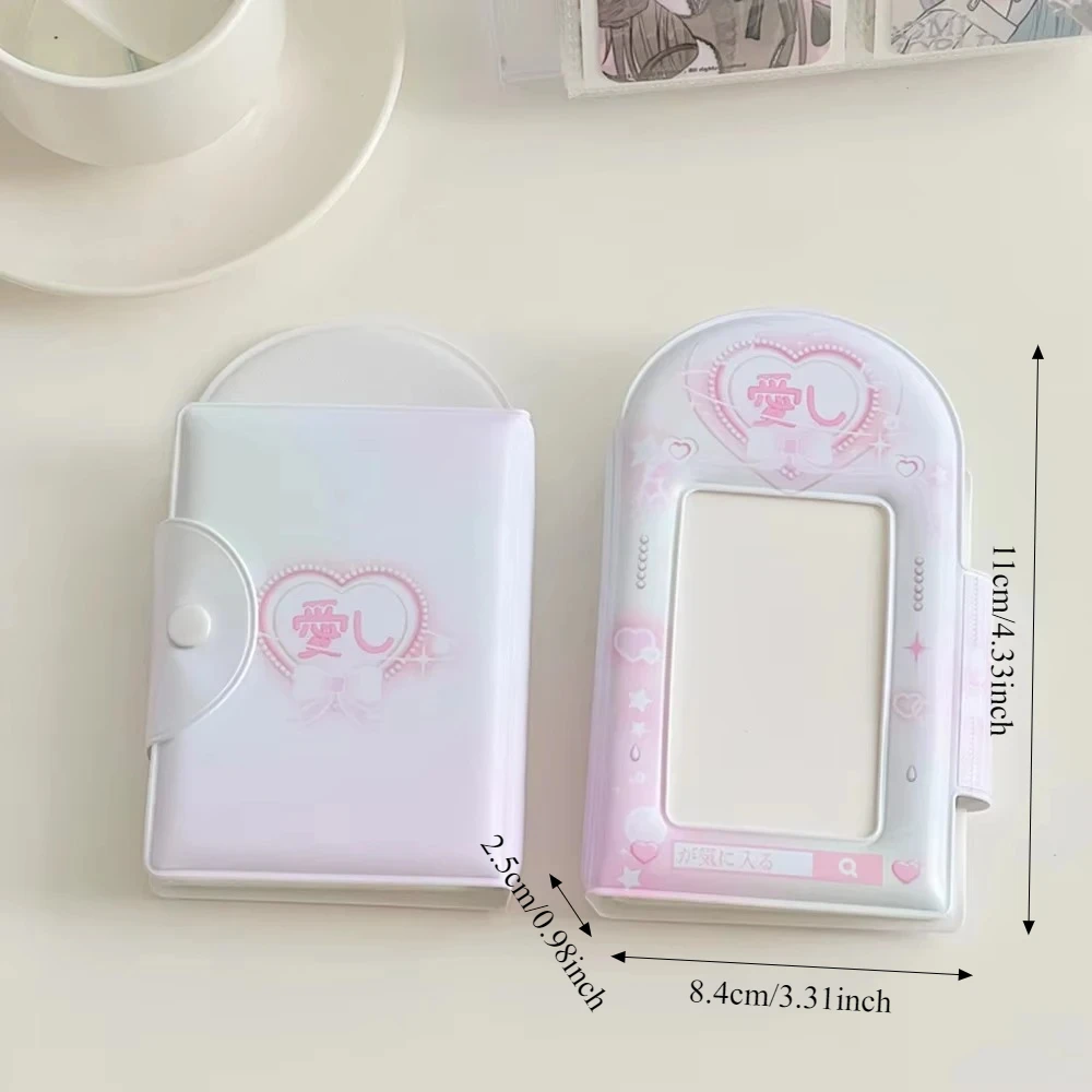 3 Inch 32 Slots Photo Album Collector Book Photocard Holder Card Holder Sweet Square Hollow INS Cartoon Album Cards Binder
