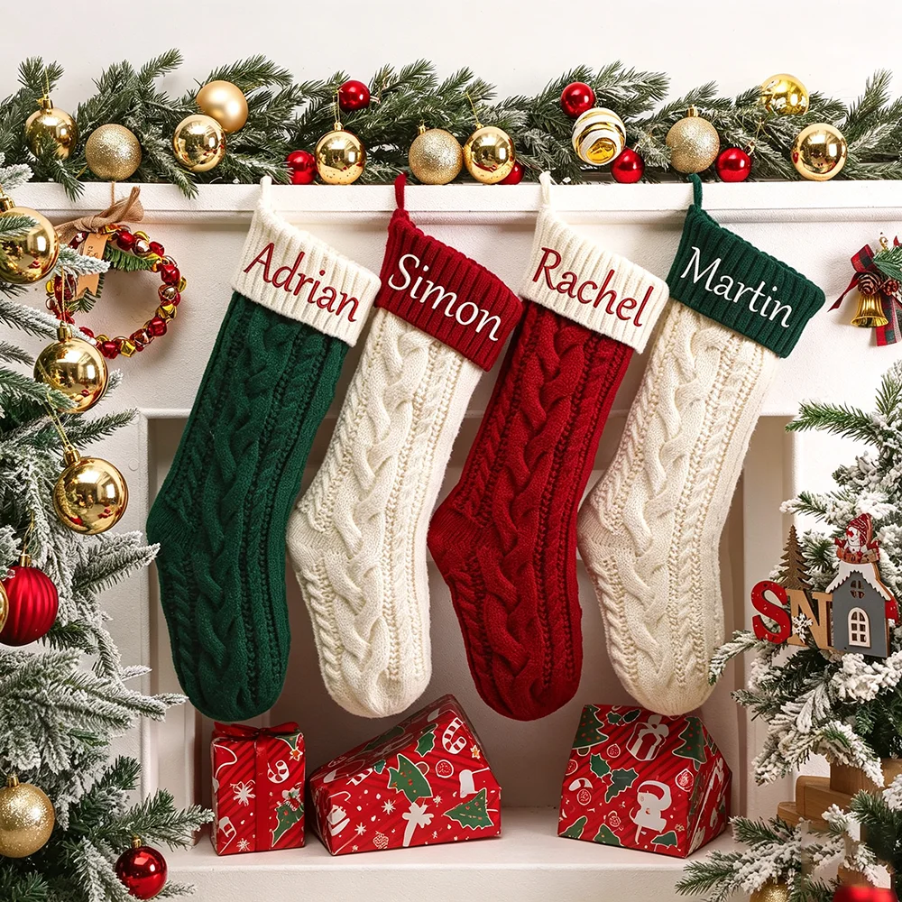 Luxury Xmas Bags - جوارب عيد الميلاد المخصصة، زينة عيد