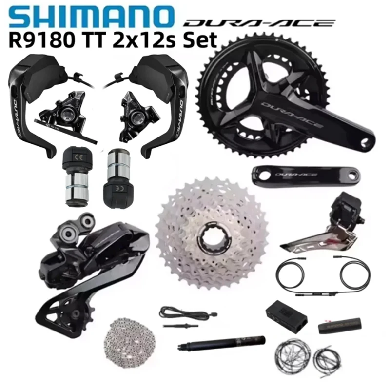 

Shimano Di2 Dura Ace ST-R9180 BR-R9270 2x12 Speed TT Hydraulic Disc Brake Electronics Set For Road Bike Groupset