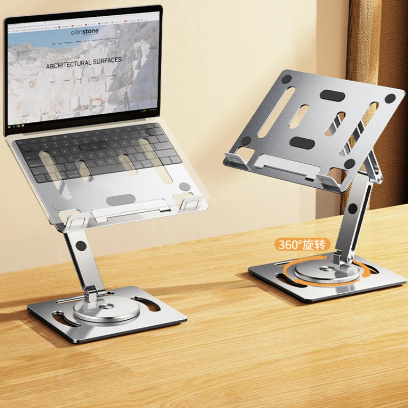 

360-degree rotating laptop bracket can lift desktop double layer.