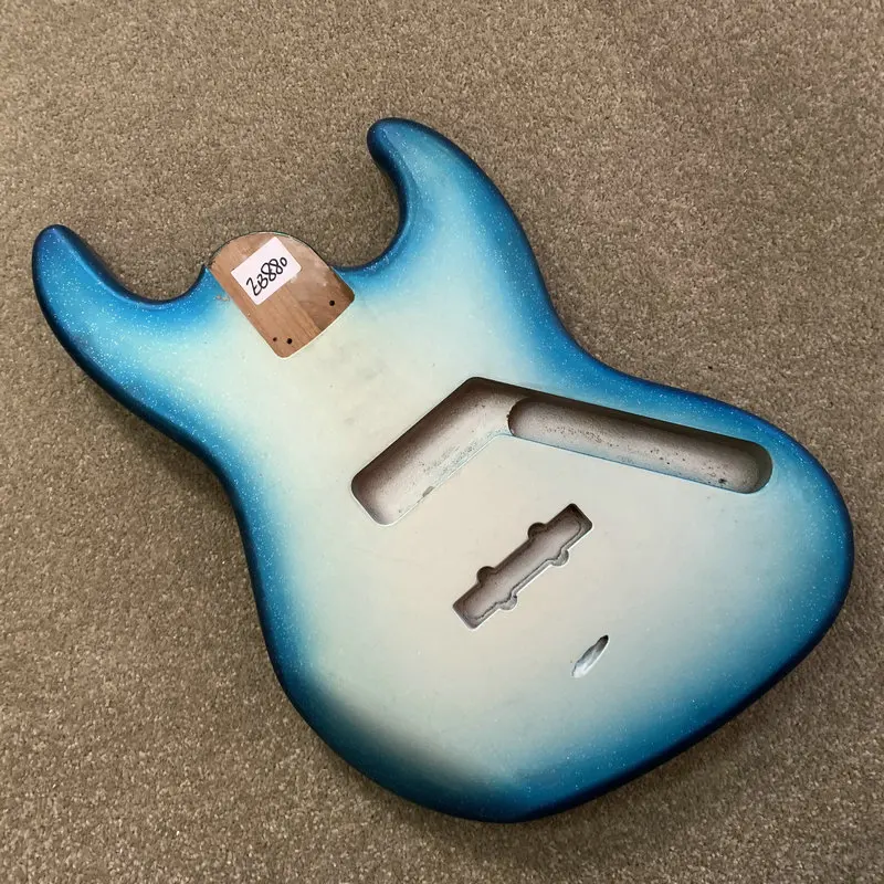 EB880 Metallic Blue Silver Color Jazz Bass Right Hand Version for Electric Bass Repalce DIY with Damages Custom Order