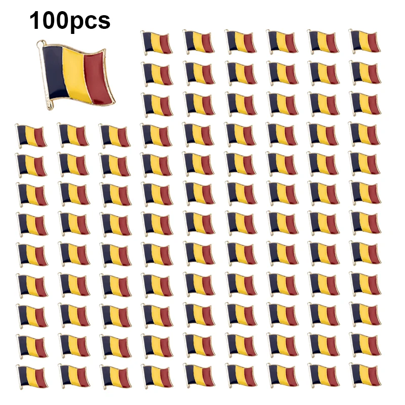 10/50/100 قطعة مجموعة تشاد العلم التلبيب دبوس العلم شارة بروش دبابيس شارات