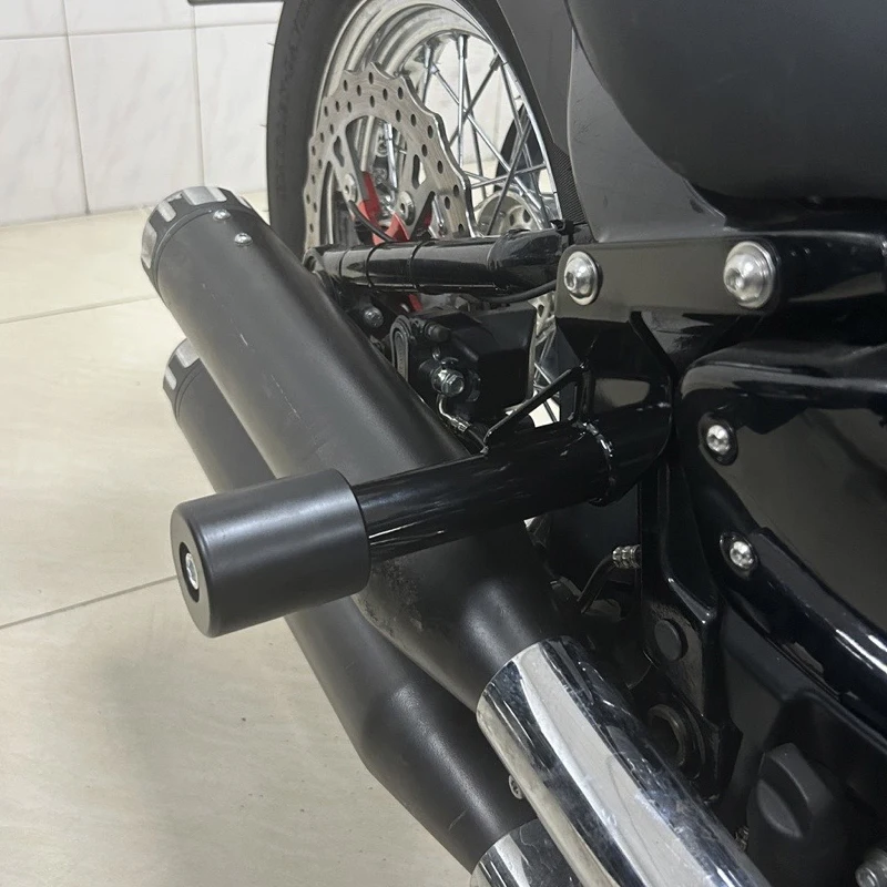 Motorcycle Gloss Black Rear Crash Bar Guard Protection for Harley-Davidson Softail M8 2018 UP Stainless Steel