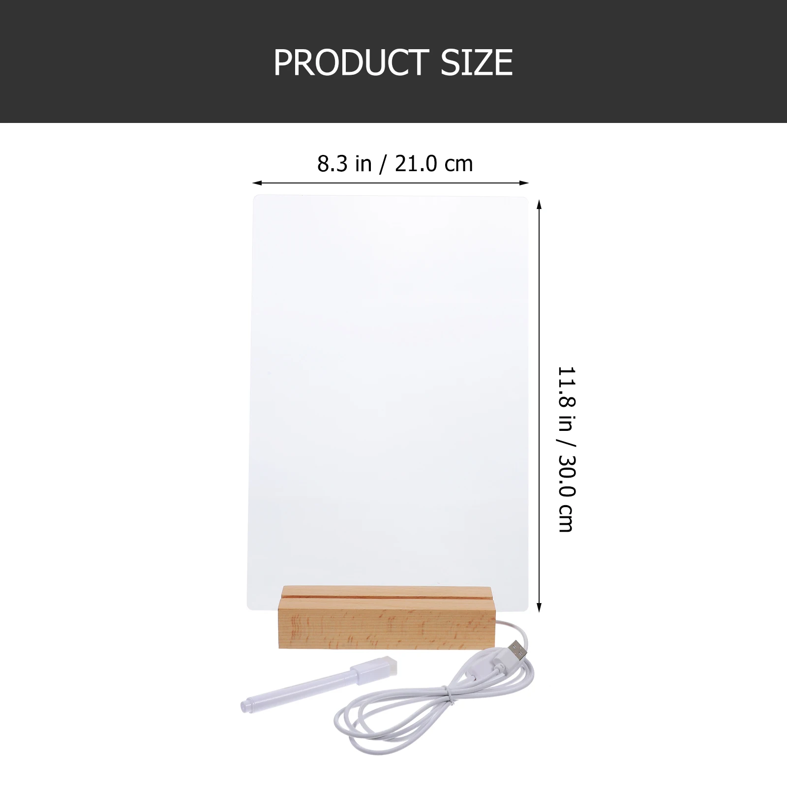 

Acrylic Note Erasable White Kids Dry Boards Clear Message Luminous Large Size Message Board Warm Light Base Practical