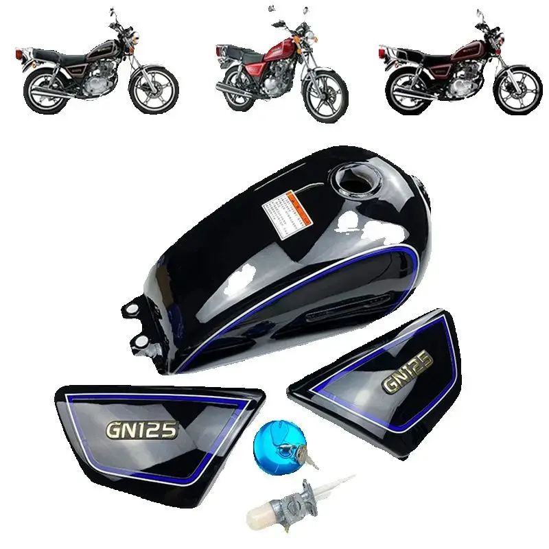 Motorcycle Fuel Tank for DY125 LF125 GN125 QJ125 HJ125 for Suzuki Haojue Sanlg Lifan Qjmotor Tank with Cap/Tap/Cock/Lock/Rubbers