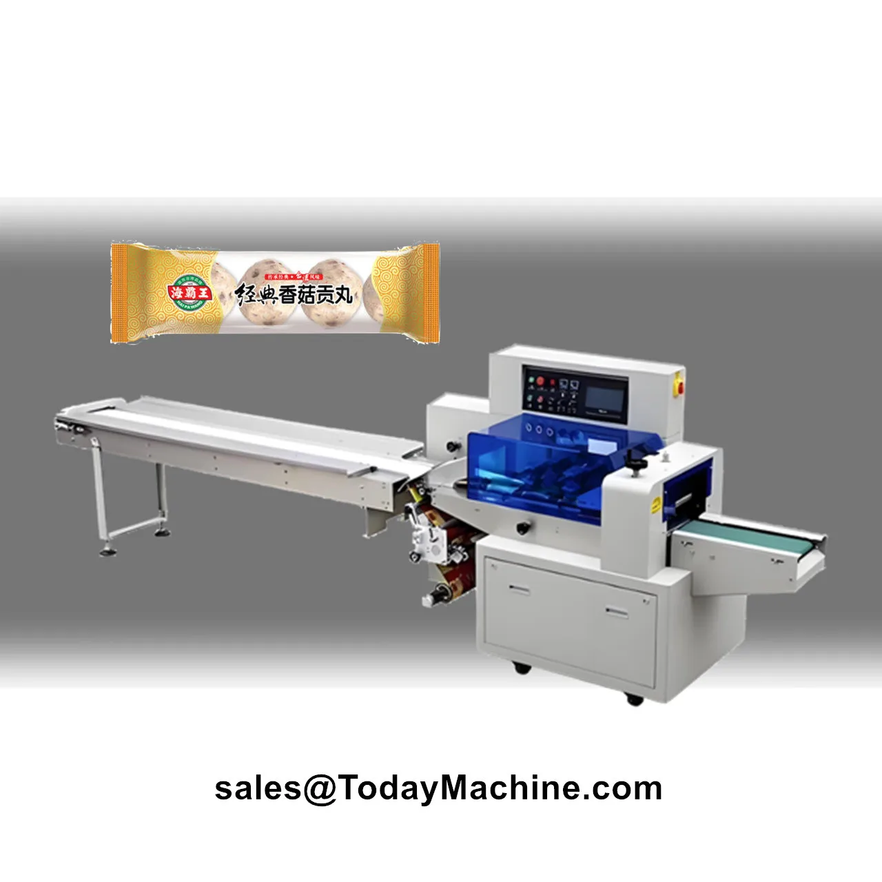 Automatic Horizontal Chocolate Bar Candy Food Flow Pillow Bag Wrapping Machine