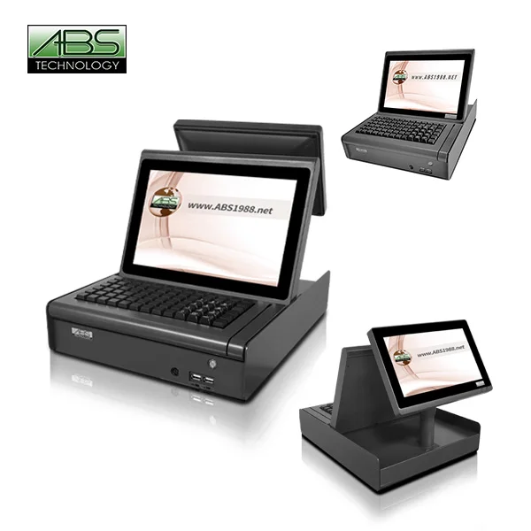 ATV&UTVWholesale ABS 1900 POS Machine Cash Register System with Windows 10 78-Key Keyboard Scanner J 1900 CPU 4G Memory