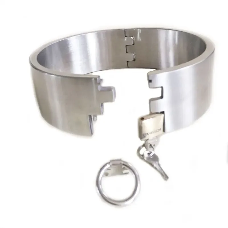 5cm High 1.2kg Bondage Collar Stainless Steel Collars Super Weight Slave Dog Collar Toys For Couples Adult Game