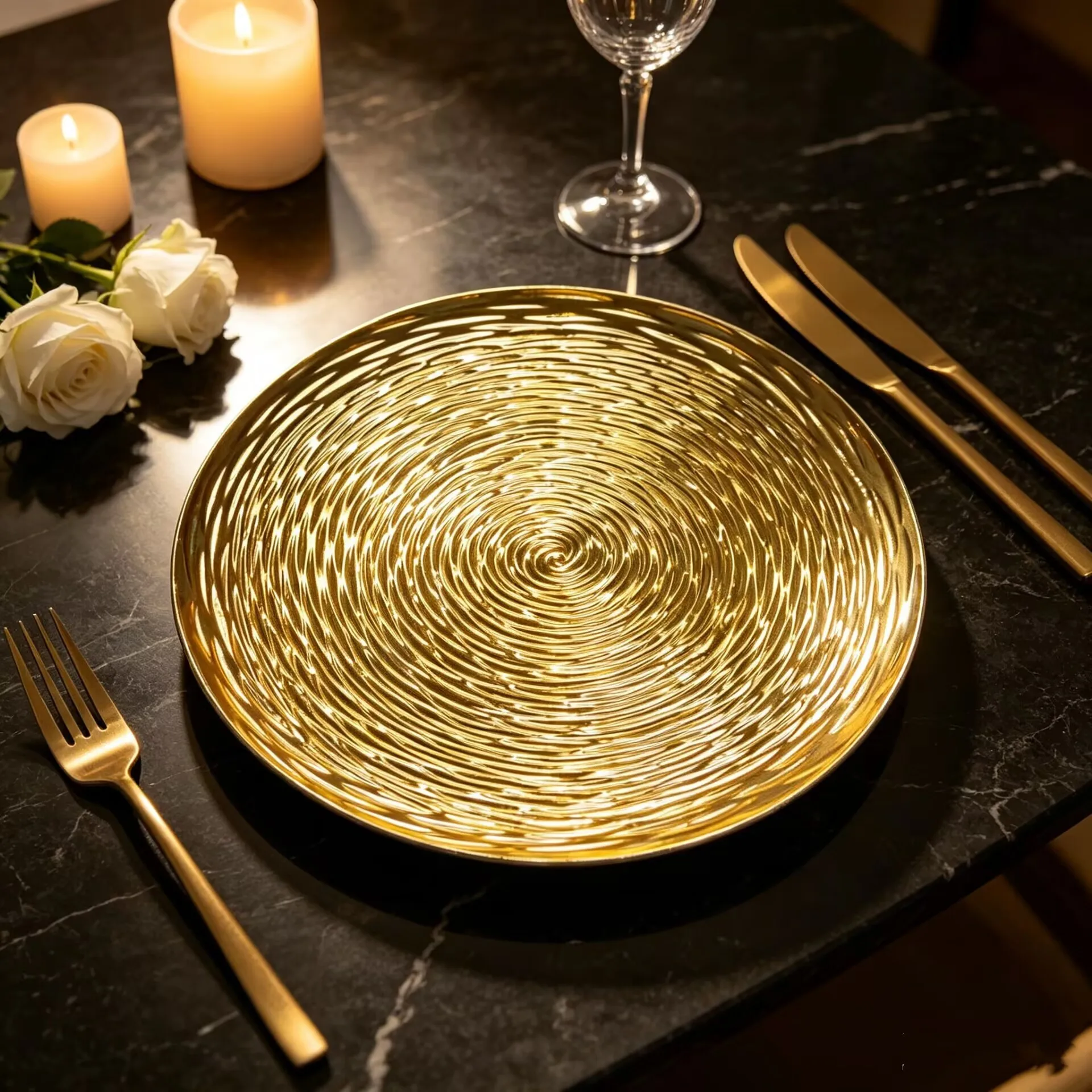 Gold And Silver Spiral Decorative Plate Wedding Fruit Serving Tray Elegant Home Decor And Gifting Option